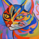 Colorful Cat #1982