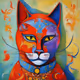 Colorful Cat #1187