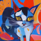 Colorful Cat #428