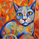 Colorful Cat #940