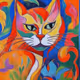 Colorful Cat #1000