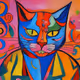 Colorful Cat #921