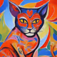 Colorful Cat #909