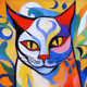 Colorful Cat #1689