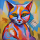 Colorful Cat #566