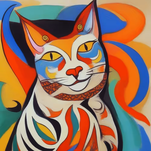 Colorful Cat #735