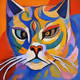 Colorful Cat #2137