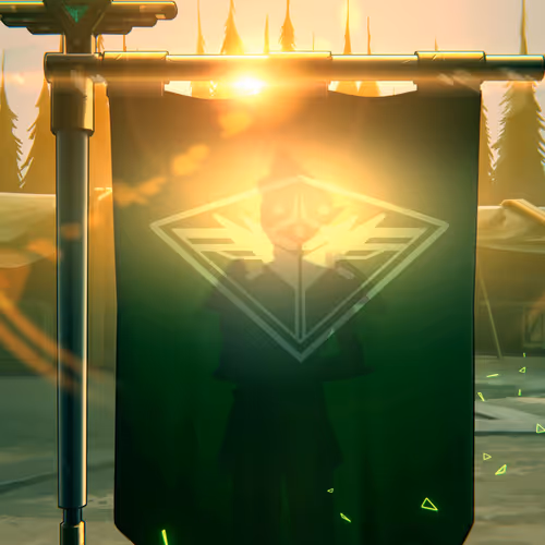 Emerald Hand Flag #00281