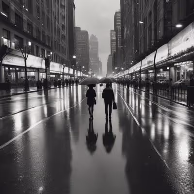 rain in the city