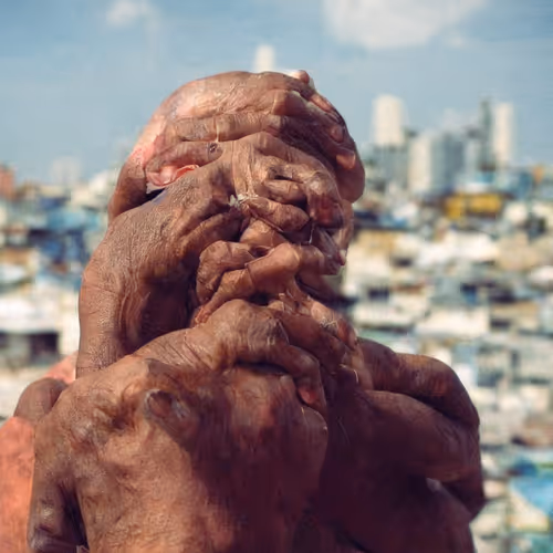 self-portrait posing as current world state iii