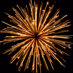 Fireworks as a sign of joy from the launch of the shape network