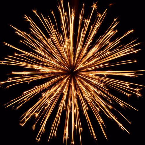 Fireworks as a sign of joy from the launch of the shape network