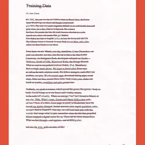 Maya Man’s Training Data