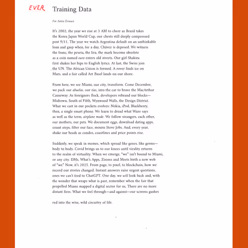 Hans Ulrich Obrist’s Training Data