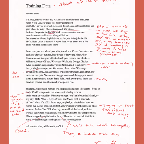 Toni Marinara’s Training Data