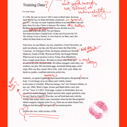 Natalie Stone’s Training Data