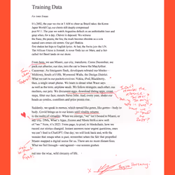 Regina Harsanyi’s Training Data