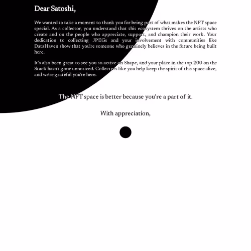Dear Satoshi