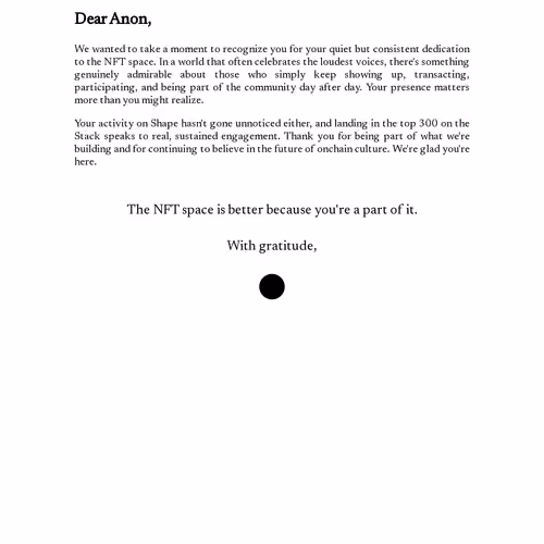 Dear Anon