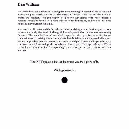 Dear William