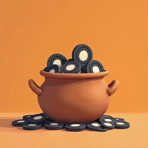 Pot of coins