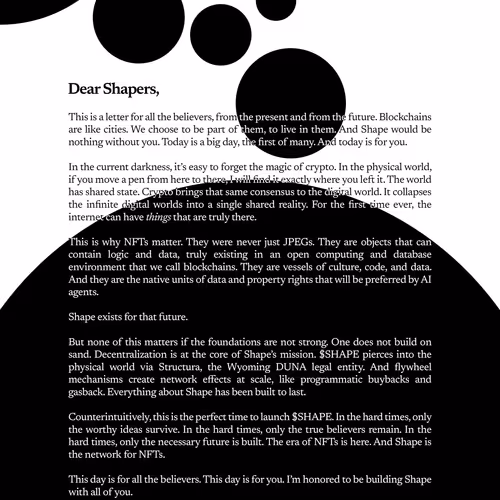 Letter from the founder
