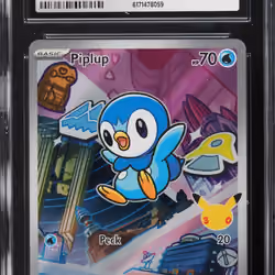 2026 Pokemon Mega Evolution Promo First Partner Illustration Full Art Piplup #42 CGC 10 GEM