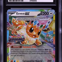 2025 Pokemon Scarlet & Violet Prismatic Evolutions Surprise Box Holo Eevee ex #75 CGC 10 GEM