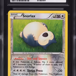 2016 Pokemon XY Generations Reverse Holo Snorlax #58 CGC 8.5 NM-MT+