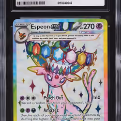 2025 #175 Espeon ex CGC 9 Pokemon Scarlet & Violet Promo Prismatic Evolutions Figure Full Art