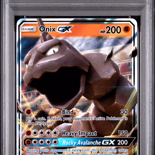 2019 #36 Onix GX PSA 10 Sun & Moon Hidden Fates Pokemon