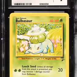 2000 #67 Bulbasaur CGC 9 Base Set 2 - English