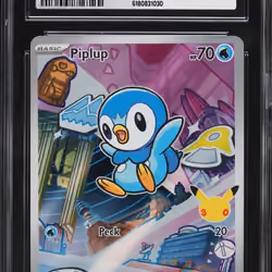 2026 Pokemon Mega Promo First Partner Illustration S1 Full Art Piplup #42 CGC 10 GEM MINT