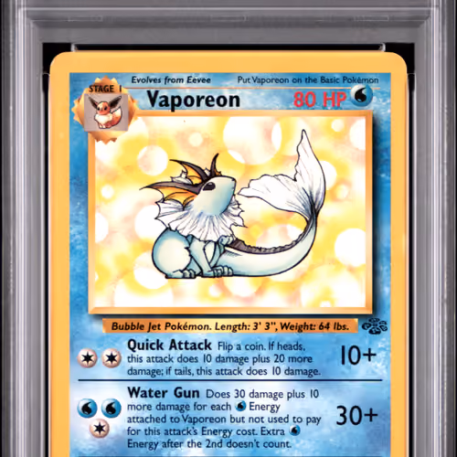 1999 #28 Vaporeon PSA 5 Jungle Pokemon