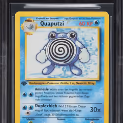 1999 Pokemon German Base Set 1st Edition Poliwhirl Quaputzi #38 BGS 9.5 GEM MINT