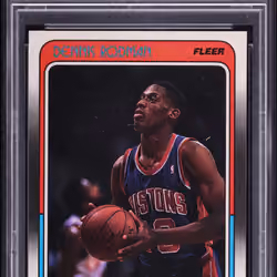 1988 Fleer Basketball Dennis Rodman ROOKIE #43 PSA 9 MINT