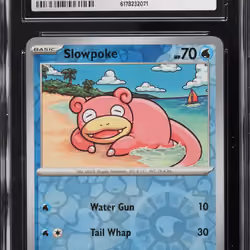 2025 Pokemon Scarlet & Violet Prismatic Evolutions Reverse Holo Slowpoke #18 CGC 9 MINT