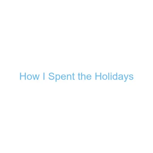 How I Spent the Holidays