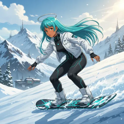 I'm snowboarding