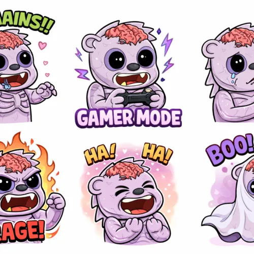 Number 584 PFP sticker set