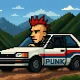 punk in the car