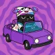 Purple Somzy in Car