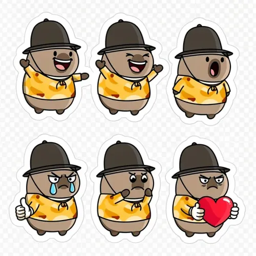 Capy sticker set