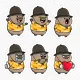 Capy sticker set