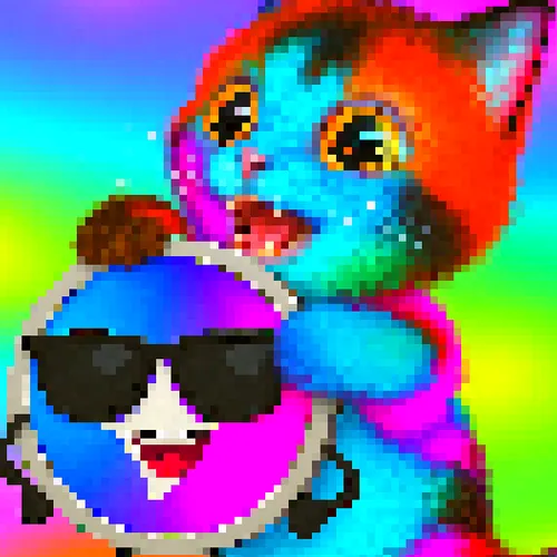 somi n cat pixelated