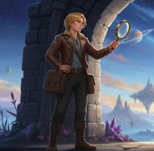 A man exploring a land