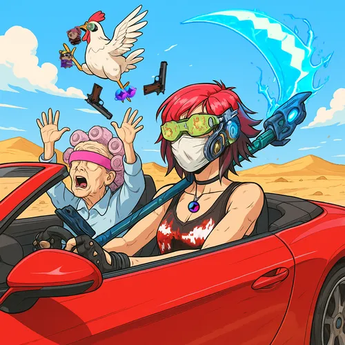 Granny and her blind granddaughter