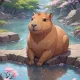 happy capybara