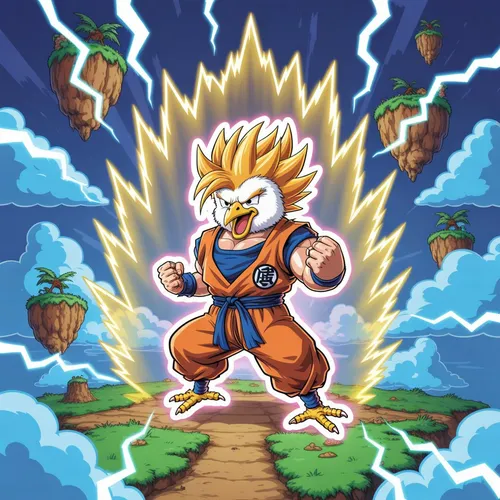 Super Saiyan Chicken Goku
