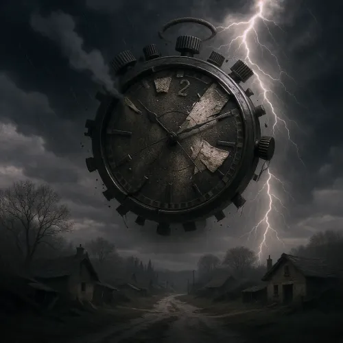 Storm on clock